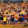 Basketball campers in Wisconsin having fun at camp
