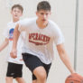 McCracken basketball camp campers playing relays