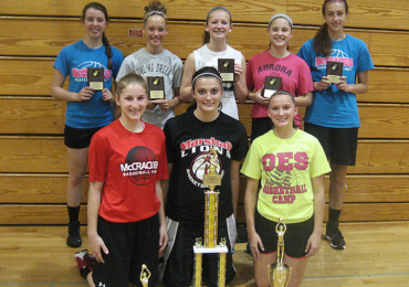 Basketball campers having fun at camp in Indiana