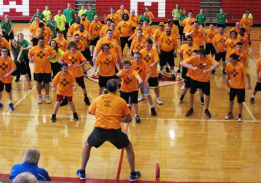 Coach Todd from McCracken basketball camps coaches Special Olympics